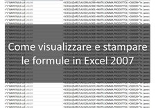 Come visualizzare le formule in Excel 2007