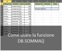 Excel: come si usa e come si applica la funzione DB.SOMMA Excel: come si usa e come si applica la funzione DB.SOMMA