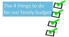 Family budget the 4 actions to get on track