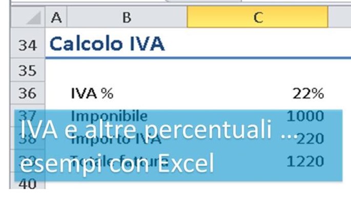 calcolo percentuale esempi pratici sul foglio excel